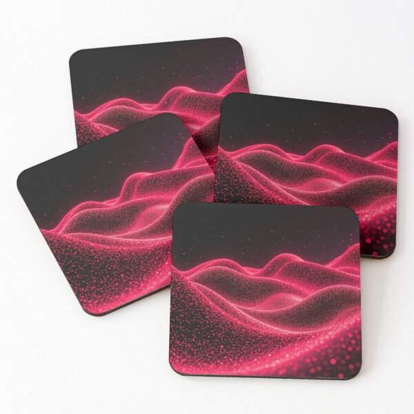 Item preview,  Coral Pink Wave Particle Abstract Modern Art Design designed and sold by IntelliMindDesigns.