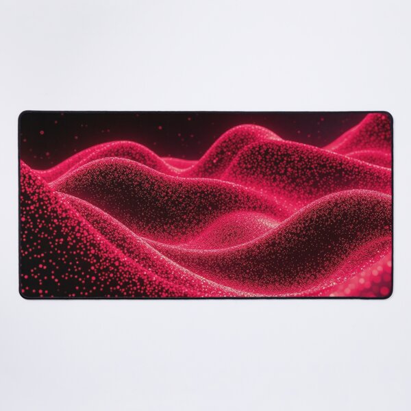 Item preview, Coral Pink Wave Particle Abstract Modern Art Design designed and sold by IntelliMindDesigns.