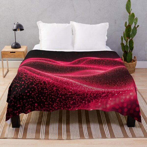 Item preview, Coral Pink Wave Particle Abstract Modern Art Design designed and sold by IntelliMindDesigns.