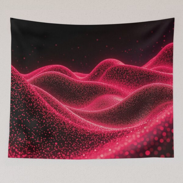 Item preview,  Coral Pink Wave Particle Abstract Modern Art Design designed and sold by IntelliMindDesigns.