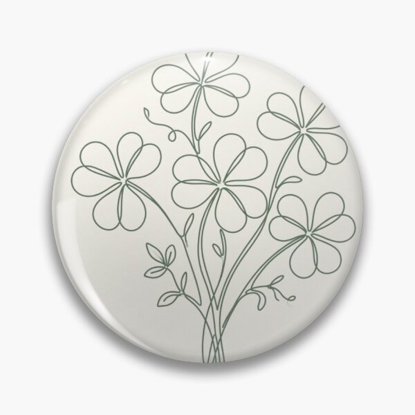 Item preview, Wild Clover Line Art | Minimalist Sage Green Botanical Print (line art) designed and sold by Zaramodo.