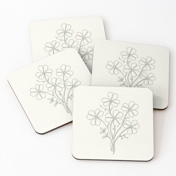 Item preview, Wild Clover Line Art | Minimalist Sage Green Botanical Print (line art) designed and sold by Zaramodo.