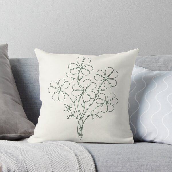 Item preview, Wild Clover Line Art | Minimalist Sage Green Botanical Print (line art) designed and sold by Zaramodo.