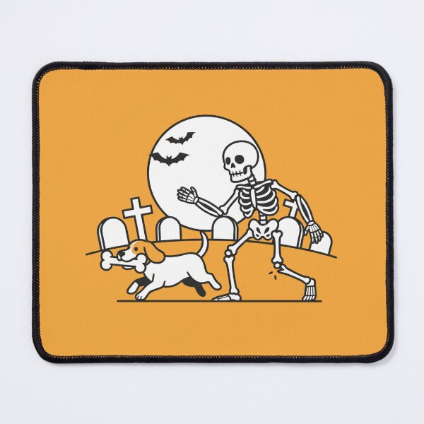 Item preview, Funny Skeleton Chasing Dog Stealing Bone Halloween designed and sold by FestivityFinds.