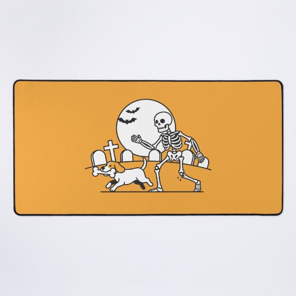 Item preview, Funny Skeleton Chasing Dog Stealing Bone Halloween designed and sold by FestivityFinds.