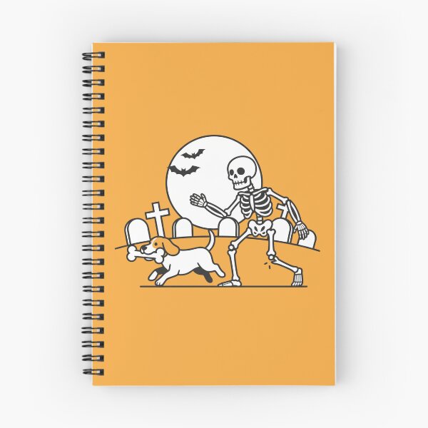 Item preview, Funny Skeleton Chasing Dog Stealing Bone Halloween designed and sold by FestivityFinds.