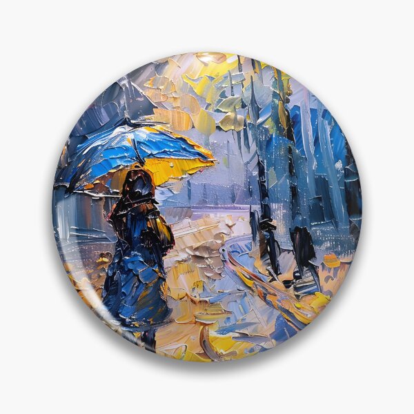 Item preview, Woman in Rain Impasto Style Digital Painting Art designed and sold by DEC02.