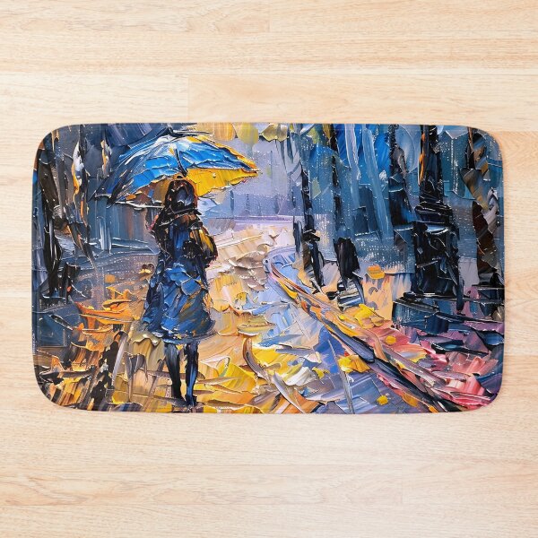 Item preview, Woman in Rain Impasto Style Digital Painting Art designed and sold by DEC02.