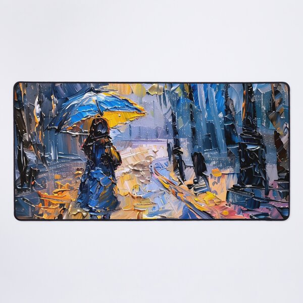 Item preview, Woman in Rain Impasto Style Digital Painting Art designed and sold by DEC02.