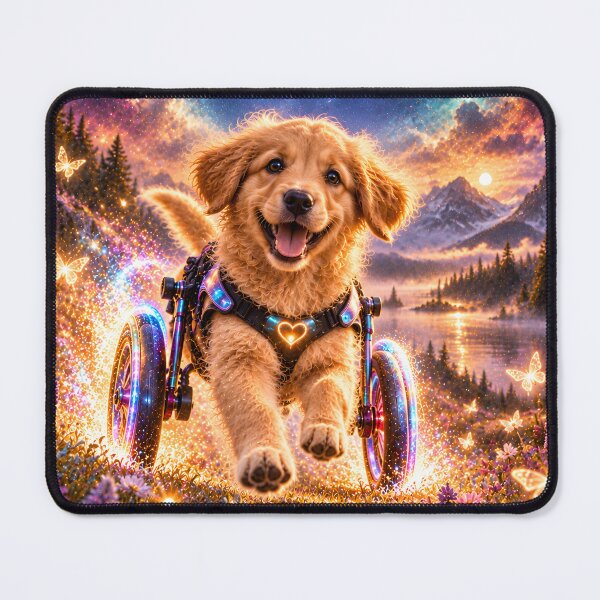 Item preview, Magical Golden Retriever puppy in the cosmic universe designed and sold by knuppify.