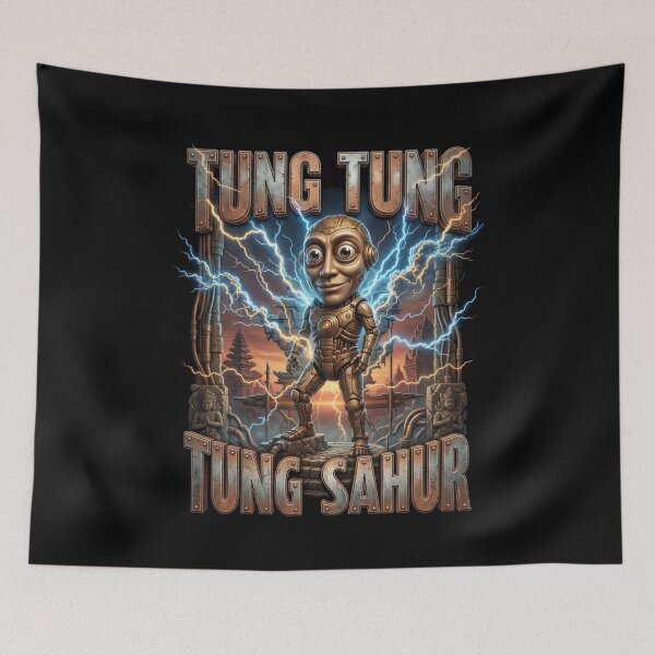 Item preview, Surreal Italian Brainrot Meme Tung Tung Tung Sahur designed and sold by MOONE FLOWER.