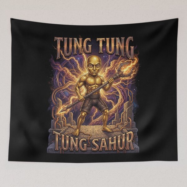 Item preview, Surreal Italian Brainrot Meme Tung Tung Tung Sahur designed and sold by MOONE FLOWER.