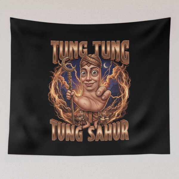 Item preview, Surreal Italian Brainrot Meme Tung Tung Tung Sahur designed and sold by MOONE FLOWER.