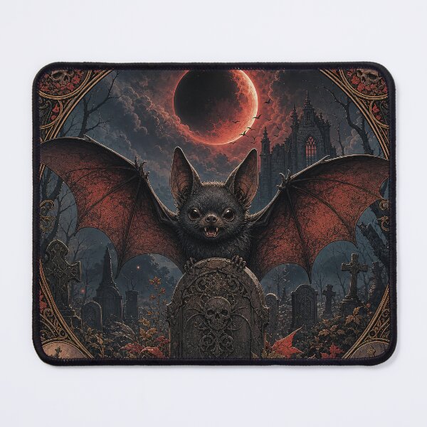 Item preview, Gothic Vampire Bat Blood Moon Graveyard Skull Halloween designed and sold by FestivityFinds.