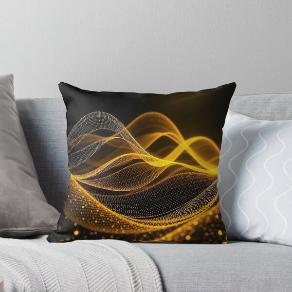 Item preview, Golden Luxury Wave Abstract Premium Digital Art designed and sold by IntelliMindDesigns.