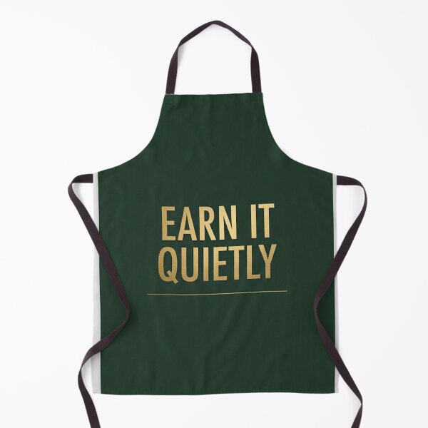 Item preview, Earn It Quietly | Minimalist Dark Green Wealth Poster designed and sold by Zaramodo.