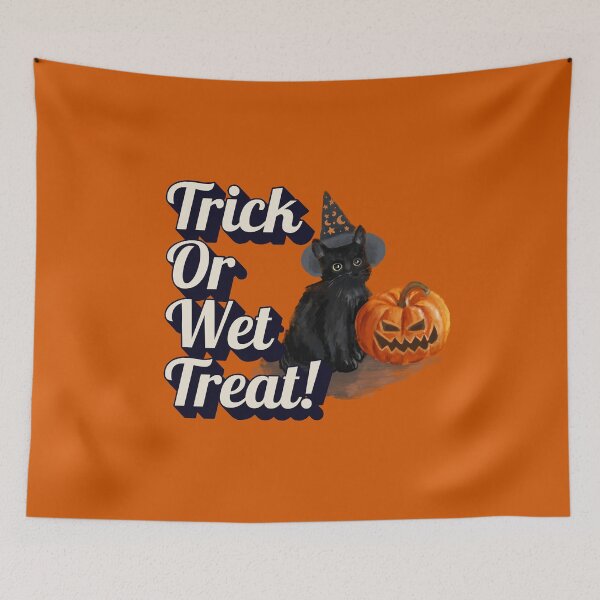 Item preview, Trick or Wet Treat Funny Black Cat Halloween designed and sold by harryordinary.