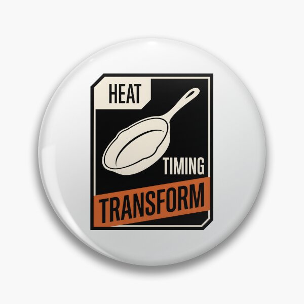 Item preview, Cast Iron Cooking Heat Timing Transform Chef Humor designed and sold by SplashTastic.