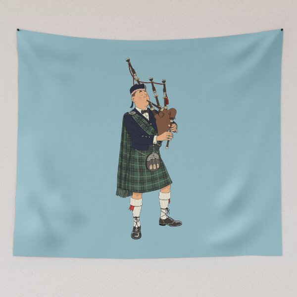 Item preview, Scottish Bagpiper designed and sold by Sfumata Illustration.