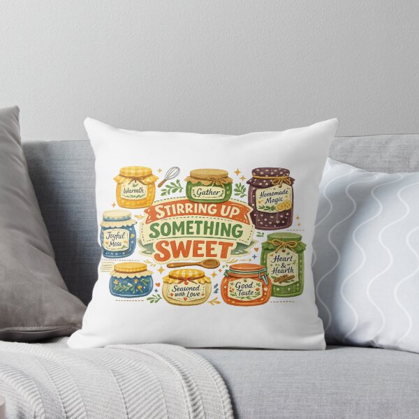 Item preview, Stirring Up Something Sweet Cozy Kitchen Baking Cottagecore Jar Art Design designed and sold by inkoutninja.