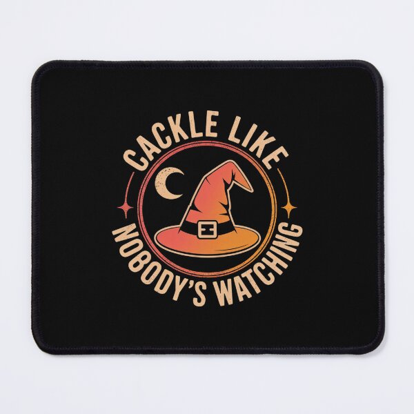 Item preview, Cackle Like Nobody's Watching Funny Witch Hat Retro Halloween Gift designed and sold by FestivityFinds.