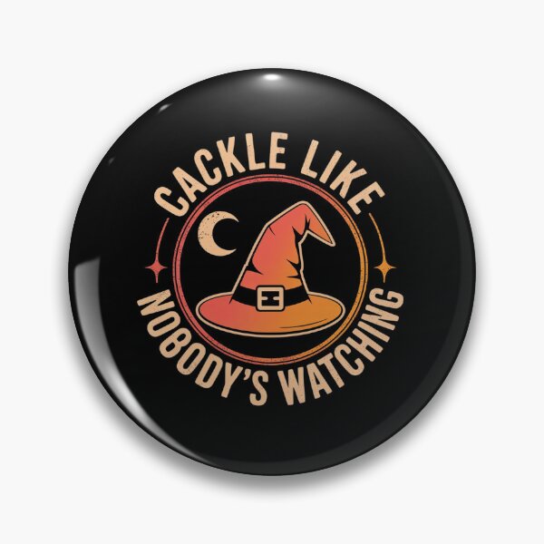 Item preview, Cackle Like Nobody's Watching Funny Witch Hat Retro Halloween Gift designed and sold by FestivityFinds.
