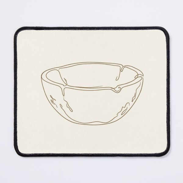 Item preview, Weathered Wood Bowl | Wabi-Sabi Minimalist Line Art designed and sold by Zaramodo.