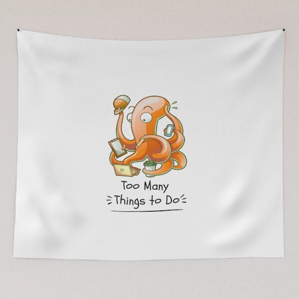 Item preview, Too Many Things to Do Busy Octopus Design designed and sold by FlareCraftStudio.