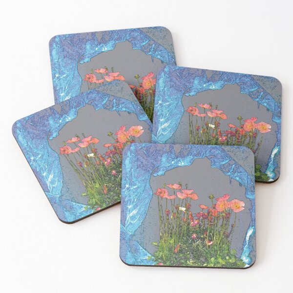 Item preview, Framed Coral Poppy Cluster designed and sold by gameirinstagram.