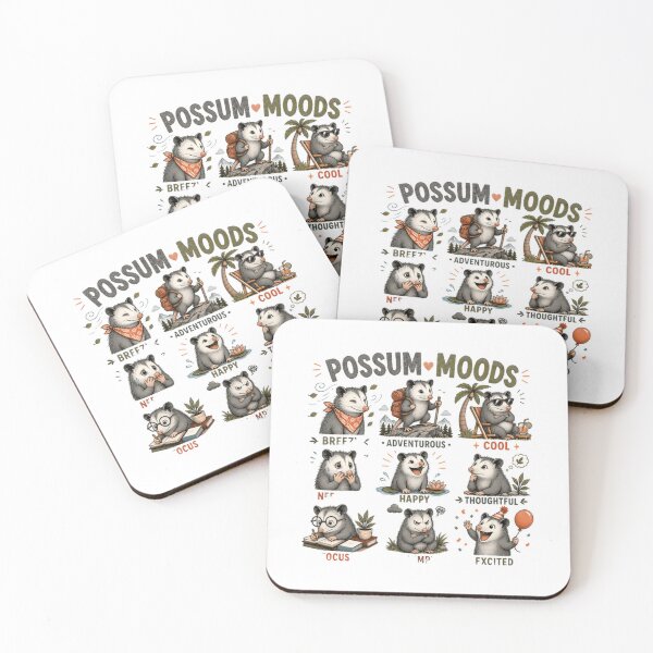 Item preview, Possum Moods Opossum Lover Animal Emotions Wildlife designed and sold by RetroMini2026.