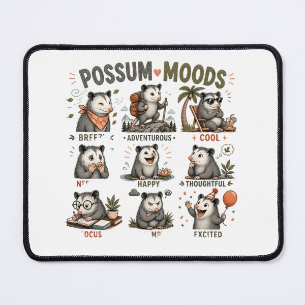 Item preview, Possum Moods Opossum Lover Animal Emotions Wildlife designed and sold by RetroMini2026.