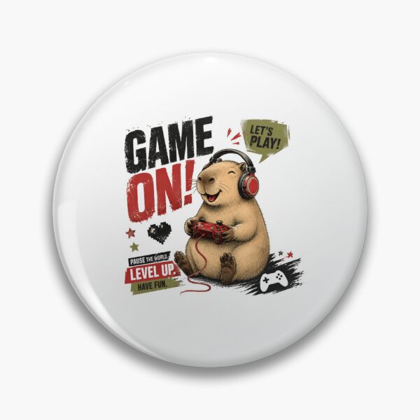 Item preview, Game On! Let's Play! Pause The World Level Up Have Fun. Capybara Gamer Gaming designed and sold by RetroMini2026.