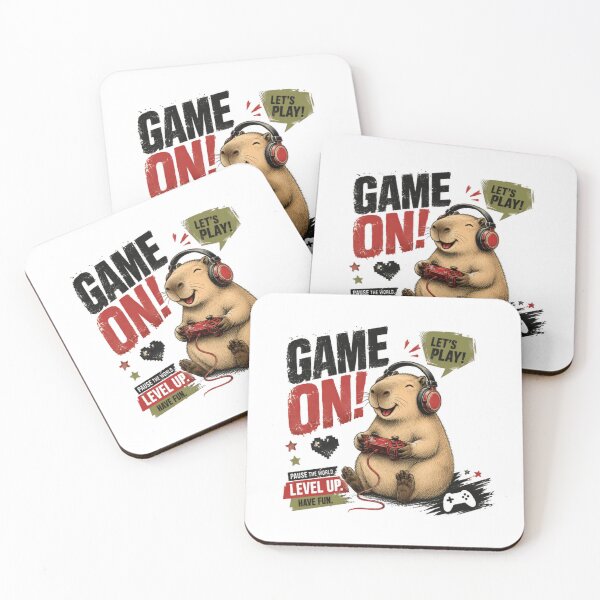 Item preview, Game On! Let's Play! Pause The World Level Up Have Fun. Capybara Gamer Gaming designed and sold by RetroMini2026.