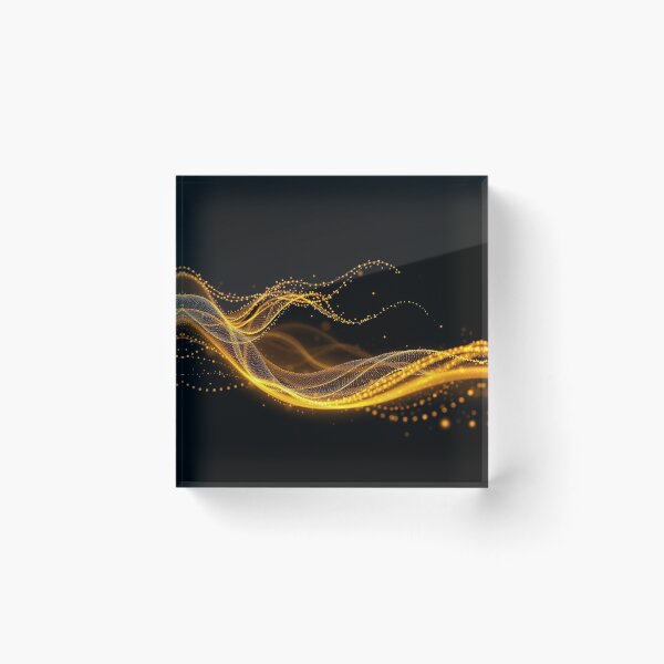 Item preview, Amber Gold Flow Abstract Elegant Wave Design designed and sold by IntelliMindDesigns.