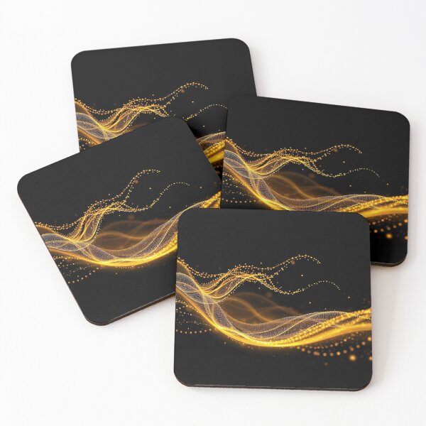 Item preview, Amber Gold Flow Abstract Elegant Wave Design designed and sold by IntelliMindDesigns.