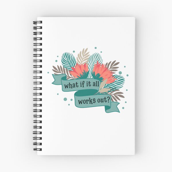 Item preview, What If It All Works Out? Positive Affirmation Motivational Quote designed and sold by SkeletonsDanger.