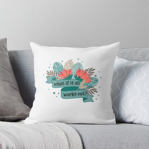Item preview, What If It All Works Out? Positive Affirmation Motivational Quote designed and sold by SkeletonsDanger.