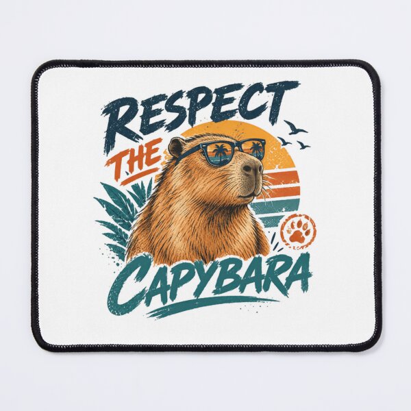 Item preview, Respect The Capybara Animal Lover Wildlife Pet Fan designed and sold by RetroMini2026.