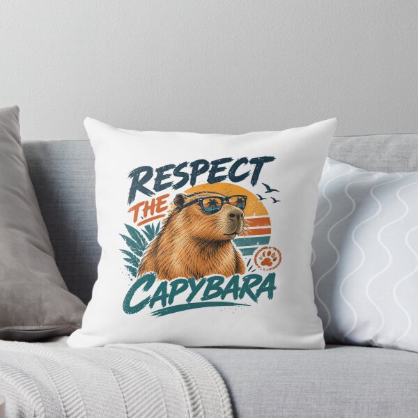 Item preview, Respect The Capybara Animal Lover Wildlife Pet Fan designed and sold by RetroMini2026.