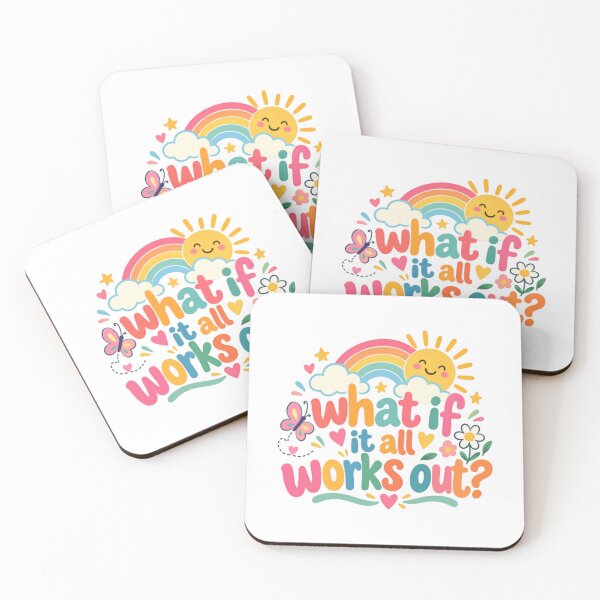 Item preview, What If It All Works Out? Optimism Affirmation Motivation Quote designed and sold by SkeletonsDanger.
