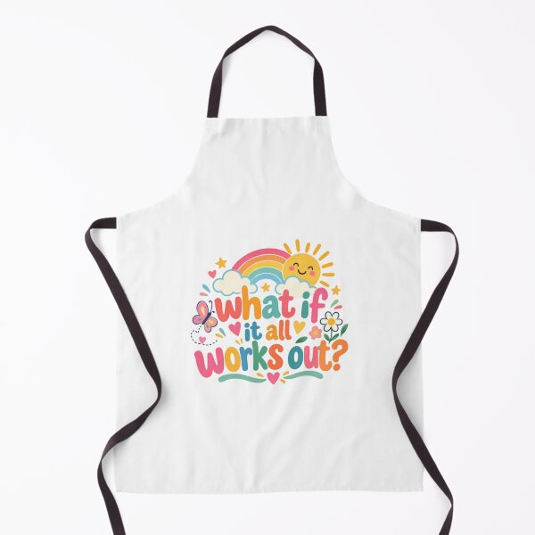 Item preview, What If It All Works Out? Optimism Affirmation Motivation Quote designed and sold by SkeletonsDanger.