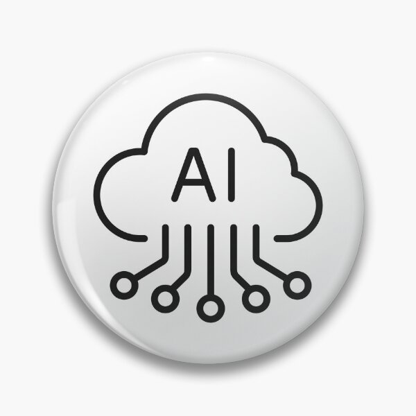 Item preview, AI Cloud Computing Line Icon designed and sold by VectorForge Studio.