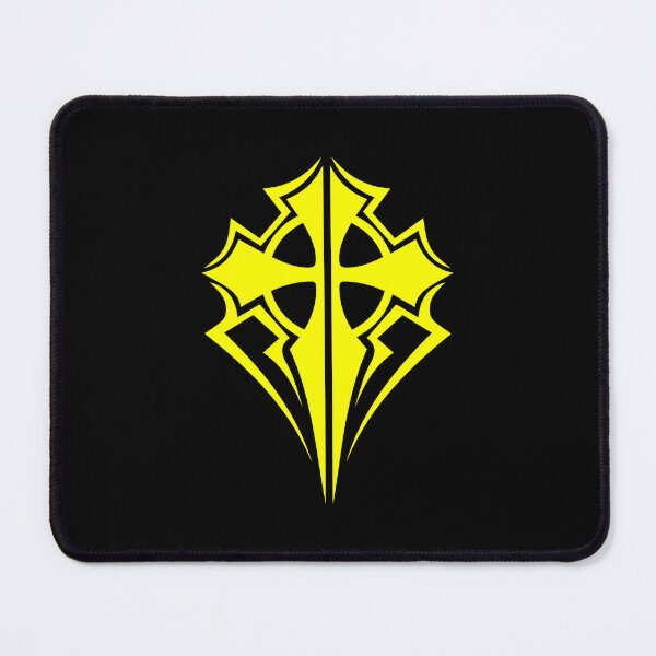 Item preview, Yellow Ornate Gothic Cross Design designed and sold by pattern-archive.