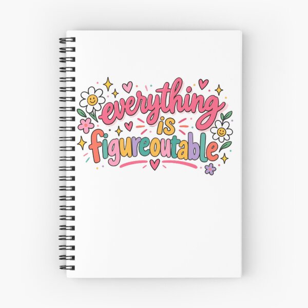 Item preview, Everything Is Figureoutable Motivational Quote Positive Mindset Growth Mindset designed and sold by SkeletonsDanger.