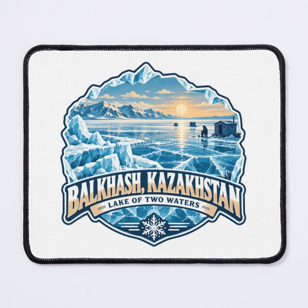 Item preview, Balkhash, Kazakhstan Lake Of Two Waters Ice Fishing Winter Outdoors designed and sold by Star3NowForMe.