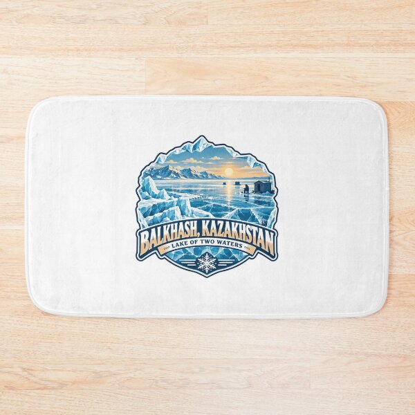 Item preview, Balkhash, Kazakhstan Lake Of Two Waters Ice Fishing Winter Outdoors designed and sold by Star3NowForMe.