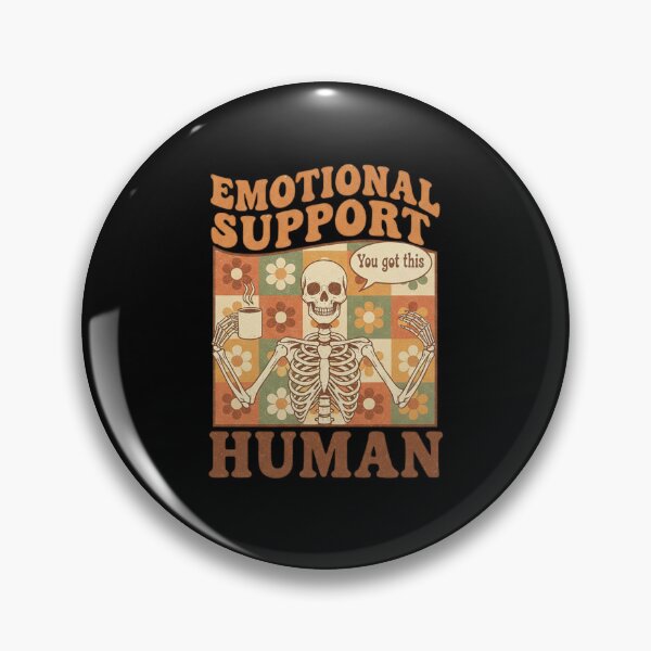 Item preview, Emotional Support Human Skeleton You Got This Groovy Retro designed and sold by FestivityFinds.