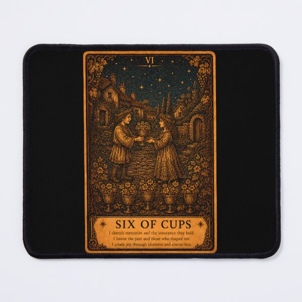 Item preview, Six of Cups Tarot Card - Nostalgic Memories & Innocence Illustration designed and sold by ArcanaAbsolute.