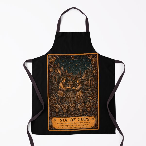 Item preview, Six of Cups Tarot Card - Nostalgic Memories & Innocence Illustration designed and sold by ArcanaAbsolute.