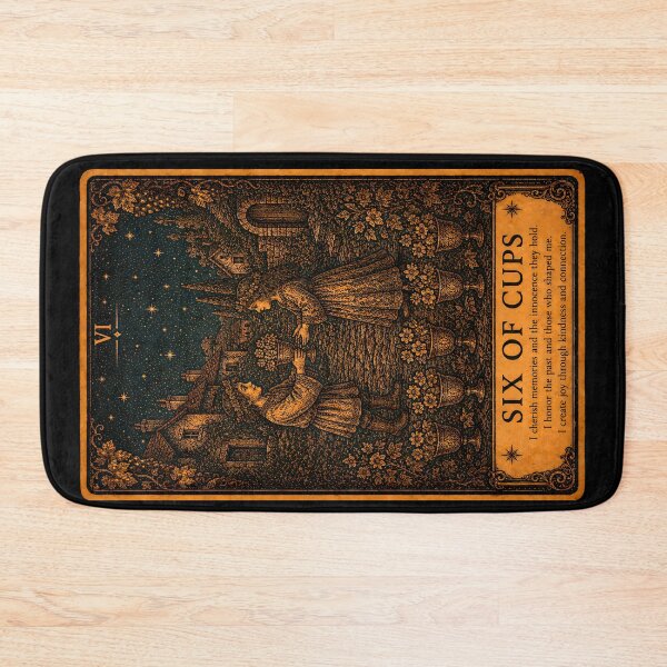 Item preview, Six of Cups Tarot Card - Nostalgic Memories & Innocence Illustration designed and sold by ArcanaAbsolute.